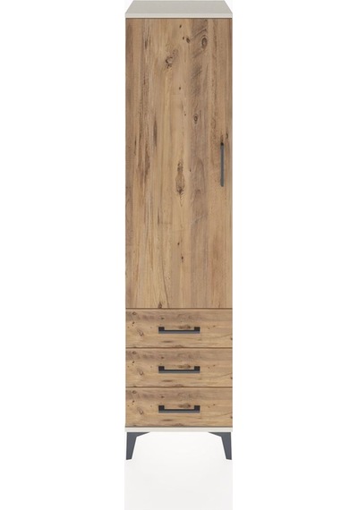 Hyperion Dolap Tek Raflı 3 Çekmeceli Tek Askılı 44x44x182 Ayt... Aytaşı