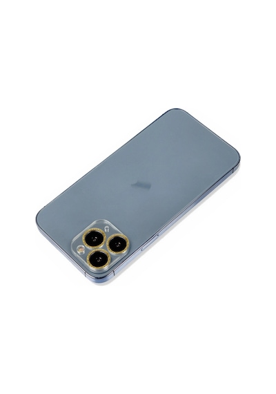 Apple, Uyumlu iPhone 11 Pro Shine Kamera Lens Koruma Cam - Gold