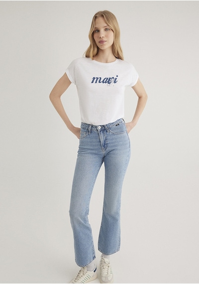Mavi - Mavi Logo Baskılı Beyaz Tişört 166422-620 Beyaz