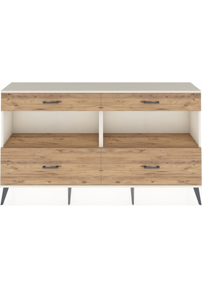 Arges Konsol 2 Raflı 4 Çekmeceli 176x30x99 Aytaşı-çam Aytaşı-çam