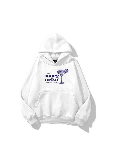 Startmore Kadın Margarita Social Club Sweatshirt Beyaz Beyaz