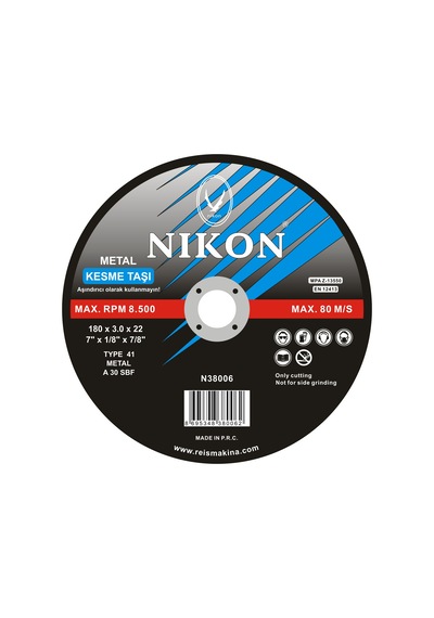 Nikon Metal Flex Kesme Taşı 180x3.0x22 Mm Nık38005