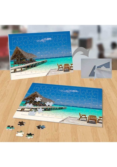 Maldivler, Deniz, Tatil 99 Parça Puzzle Yapboz-9078133