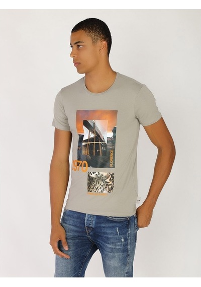 Roberto Cavalli Erkek Tshirt /M.Rob.0421.14024 Açık Gri