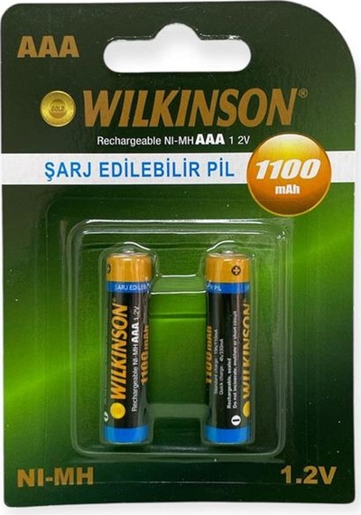 Wilkinson Şarjlı İnce 1100 Mah Aaa 2'li Pil