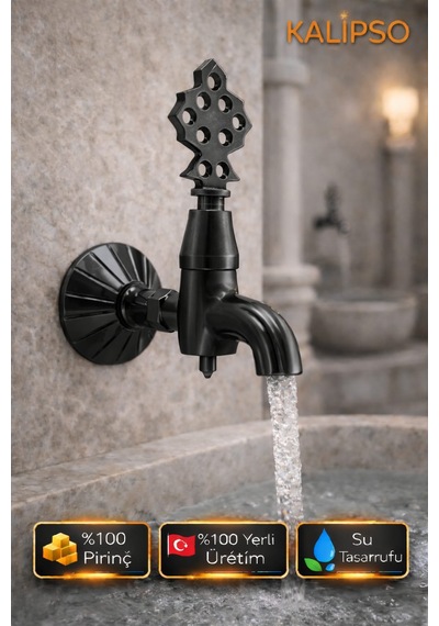 Kalipso Osmanlı Hamam Musluğu Siyah