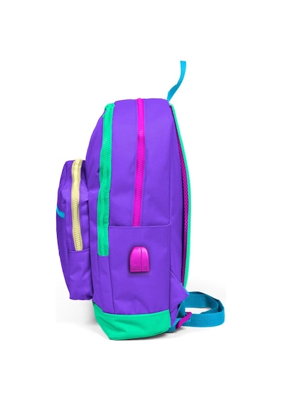 Coral High Kids Mor Renk Detaylı Dört Bölmeli Usb Şarjlı Kulaklık Çıkışlı Okul Sırt Çantası 23834