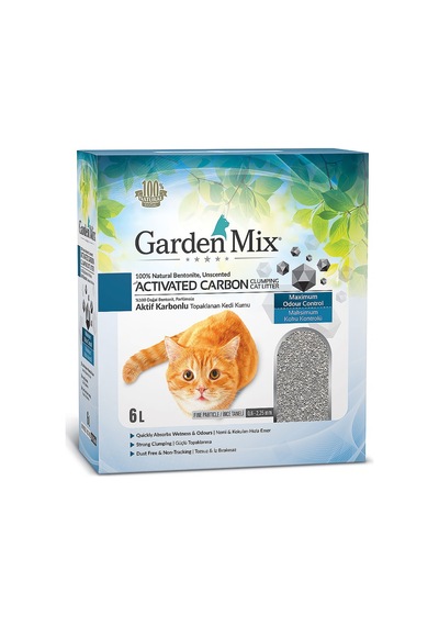 Gardenmix - 384 - Bentonit Aktif Karbonlu Kedi Kumu - Hcctrend - 6 Lt