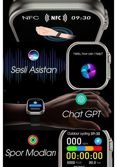 Wearfitpro Hk11 Ultra3 Yeni Nesil Chat Bot Destekli Yeni Özelliklere Sahip 49mm Amoled Ekran Akıllı Saat