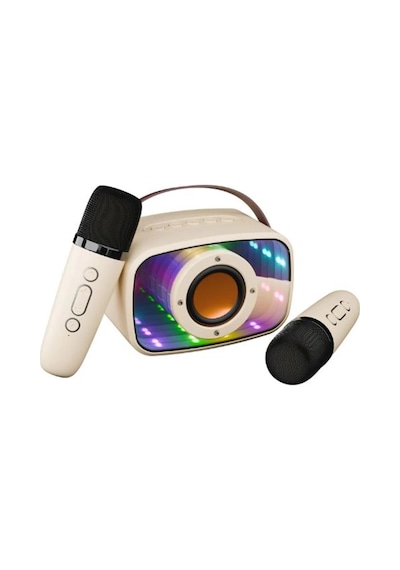 Mikado Md-57bt Endless 5w Bej Tf + Usb + Aux + Bt Destekli 2 Wireless Karaoke Mikrofon 1200mah