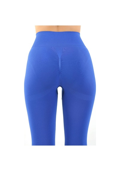 Kadın Yüksek Bel Büzgülü Toparlayıcı Fitness Tayt 16312 0029-25 Çok Renkli