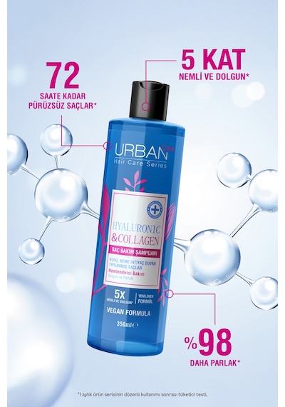Hyaluronic & Collagen Ekstra Dolgunlaştırıcı Saç Bakım Şampuanı-350 Ml-vegan X2