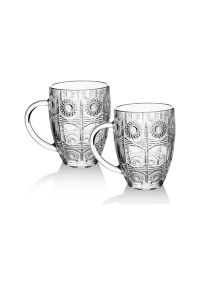2li Kristal Lüks Cam Kupa Büyük Boy Kupa 500ml