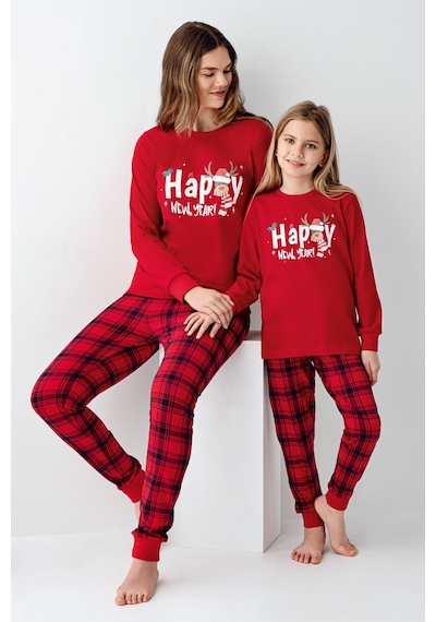 Rolypoly Kız Çocuk Kırmızı Pijama Takımı Kırmızı