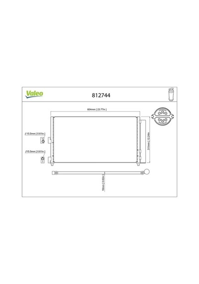 Fiat Idea Klima Radyatoru 1.3 Multijet 2005-2008 Valeo 812744
