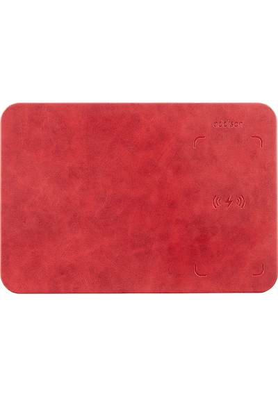 Addison Wmp-15 28.5X19.5X0.5 Cm Kırmızı Kablosuz Şarj+Mouse Pad