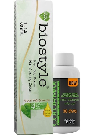 Biostyle Bitki Özlü Argan Ve Keratin 9.3 Sarı Dore 1 Adet 60 Ml Saç Boyası + 1 Adet 90 Ml Oksidan
