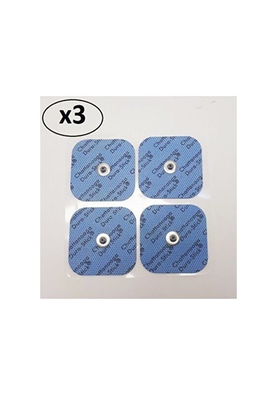 Durastick Çıtçıtlı Tens Elektrot Pedi 5 X 5 Cm 4'lü 3 Paket