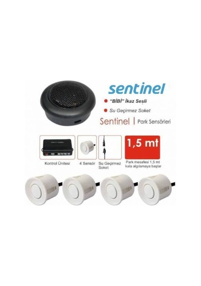 İnvells Oto Park Sensörü Bi Bi Ses İkazlı Beyaz Renk 22 Mm N11.189