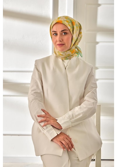 Silk Home Velora Eşarp 161001-30 Su Yeşili, Turuncu, Sarı, Yeşil