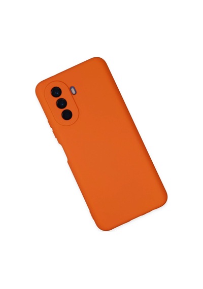 Huawei Nova Y70 Kılıf Nano İçi Kadife Silikon - Turuncu -