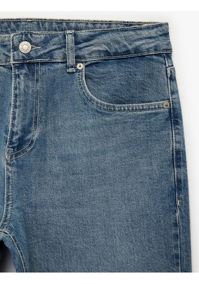 Koton Pamuklu Normal Bel 5 Cepli Straight Fit Jean Pantolon - Mark Jean Orta İndigo 7wam40038nd Koton Pamuklu Normal Bel 5 Cepli Straight Fit Jean Pantolon - Mark Jean Orta İndigo 7wam40038nd