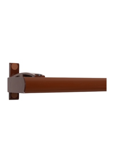 Napoli Metal Başlıklı Üçlü Dekoratif Ray Korniş Modern Rustik-ceviz 125 Cm Ceviz
