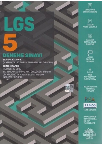8.Sınıf LGS 5'li Deneme- Tammat  Yayıncılık