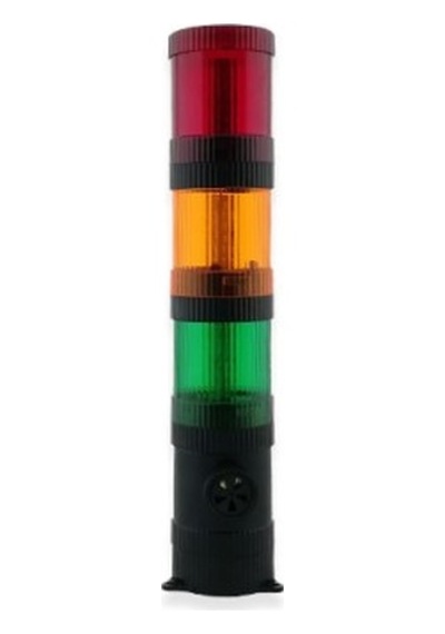 İk-1203 3 Kat Kırmızı-sarı-yeşil Flaşörlü Buzzer 95db 220vac İkatlon