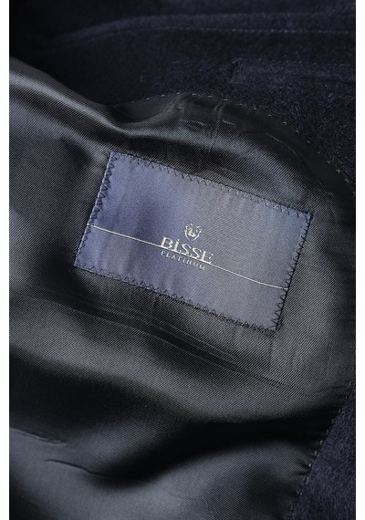 Bisse Koyu Lacivert Süet Dokulu Düğmeli Blazer Ceket Pck26k26203 40