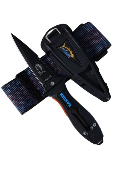 Pelajik Ranger Pro Kol Bandı Dalış Bıçağı Şiş Kakıçlı Paslanmaz Çelik Zıpkıncı Bıçağı Siyah