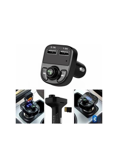 Carx8 Fm Transmitter Bluetooth Araç Kiti 4.0 Micro Sd Usb Şarj Sadece Araç Kiti Dahil