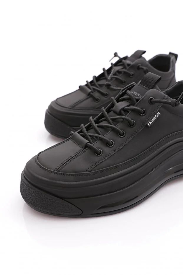 Guja 26k600-1 Erkek Hakiki Deri Sneaker Ayakkabı Siyah