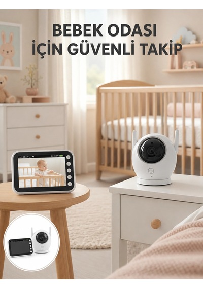 Canlı İzleme Özellikli Ortam Dinlemeli Bebek Monitörü Yeni Nesil