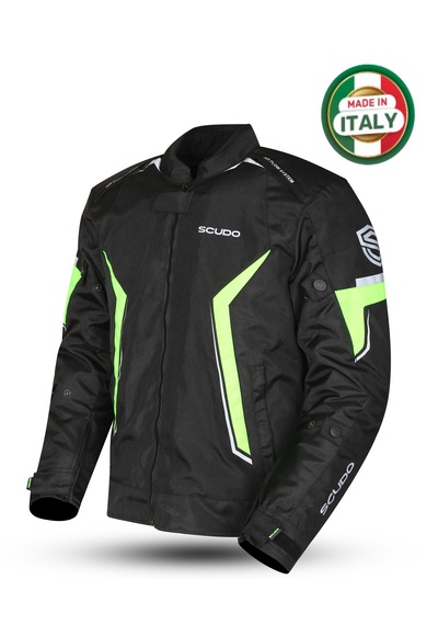 Scudo Roma 4 Mevsim Erkek Motosiklet Ceketi Siyah/sarı