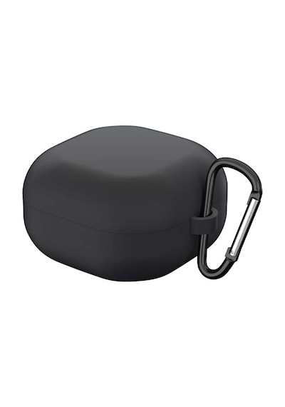 Forzacase Samsung Galaxy Buds 4 / 4 Pro İle Uyumlu Anahtar Askılıklı Bluetooth Kulaklık Kılıfı - Fc1216 Mat Siyah