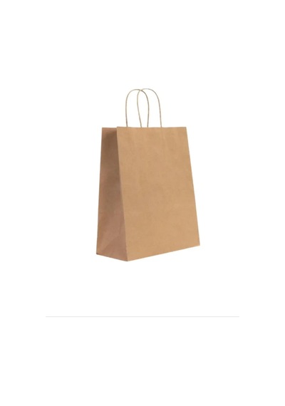 8 Adet Saplı Kraft Çanta 24 X 8 X 19 Cm Kağıt Poşet Çanta, Hediyelik Poşet