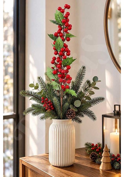 Kokina Dalı 73 Cm Kırmızı - Yeşil