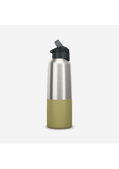 Quechua Outdoor Paslanmaz Çelik Termos - 1 L - Pratik Kapak - Haki - 900