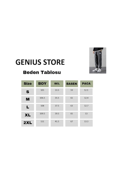 Genius Store Polar Kumaş Oversize Erkek Eşofman Altı Gri