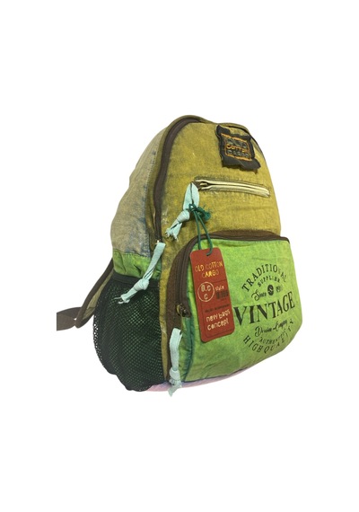 Old Cotton Cargo Kaliteli Tek Bölmeli Vintage Disayn Günlük Gezi Okul Sırt Çantası North Dakato Bag Brand 30x43cm Sarı