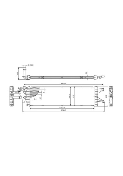 Mga 87110 Su Radyatörü Brazing Vw-transporter T6 Aux 15 -