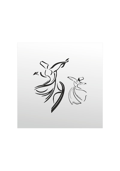 Folyo Sticker Mevlana 50cm Uzunluk Siyah