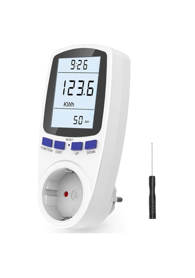 Ayrex Enerji Maliyeti Ölçüm Cihazı, Elektrik Maliyeti Ölçüm Cihazı, Lcd Ekranlı Ve Rastgele Modlu Priz, Güç
