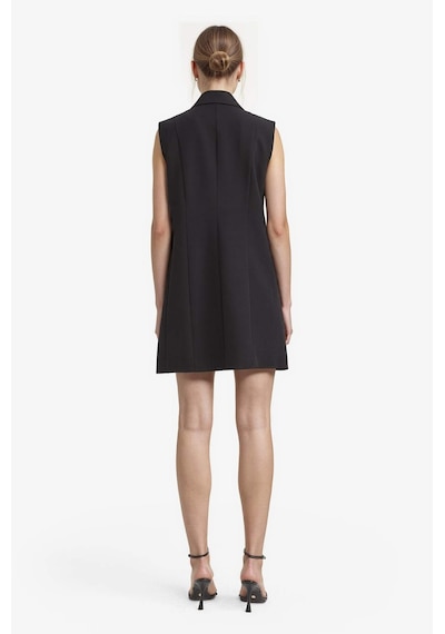 Defacto Tailored Fit Kolsuz Mini Elbise D4186AX24AU Siyah