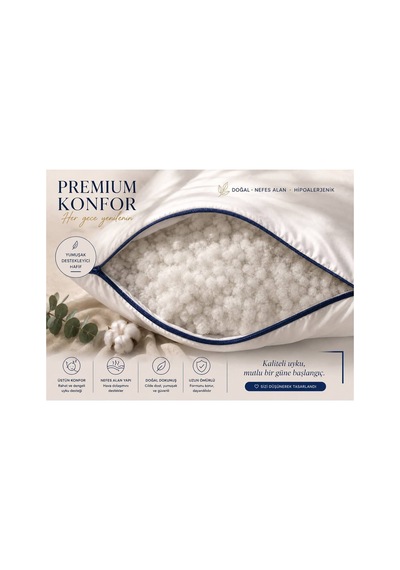 4 Adet Biyeli Yastık Lacivert Serisi 1000gr Silikon Boncuk Elyaf Dolgulu 50x70cm Lacivert Lacivert