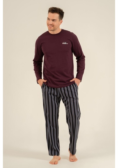 Arnetta Erkek Everything Is Possible Mor Uzun Kol Pijama Takım Ar3835-s-v1 Ar3835-s-v1
