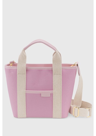 Housebags Kadın Pembe Çift Saplı Kanvas Tote Bag 246 Pembe