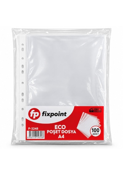 100pcs A4 Poşet Şeffaf Dosya