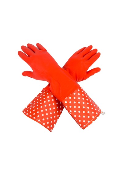 Glovely Hands Lateks Temizlik Eldiveni Ekstra Uzun Kollu, Kaymaz, Suya Dayanıklı, Pamuksu İç Dokulu, Mutfak & Ba 82171563